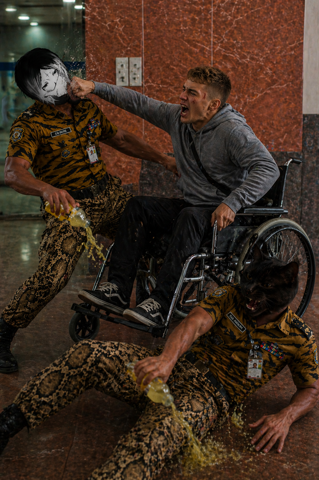 Коляска отбивается, Япроклят отлетает, Феликс на полу